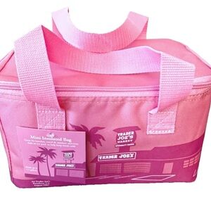 TRADER JOE'S Mini Insulated Tote Bag LIMITED EDITION PINK  1.5Gal